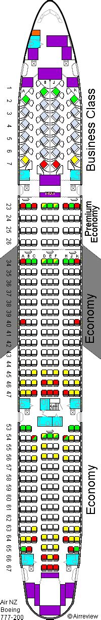 Seat Map Air New Zealand Boeing 777.
